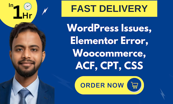 fix wordpress issues, elementor error, woocommerce, acf, CSS provide wp help