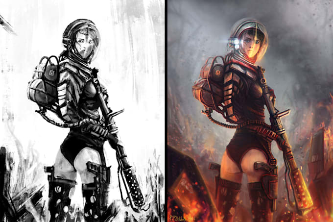 paint your concept art or illustration
