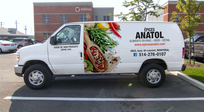 put your logo, photo or text on vehicle, van, car