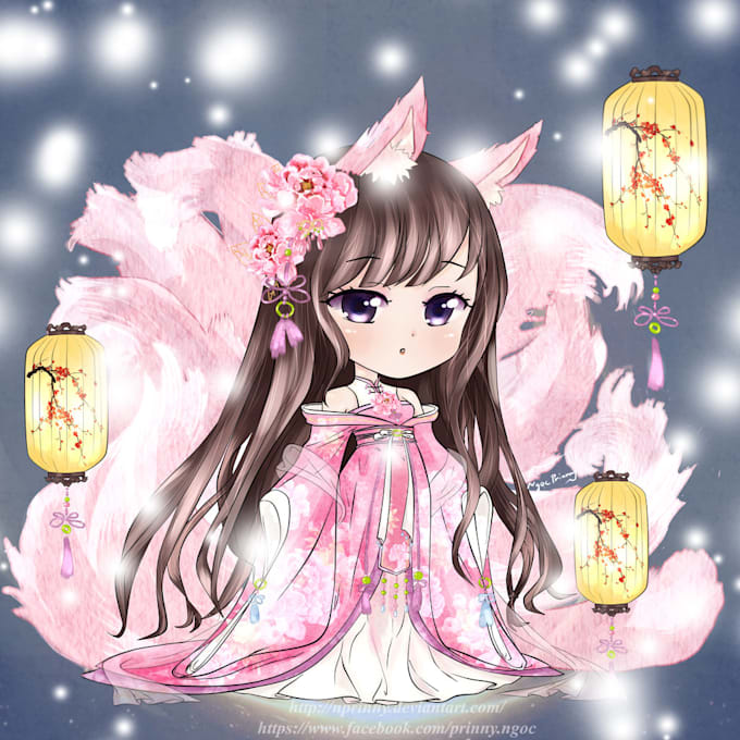 Draw digital chibi characters by Nprinny | Fiverr