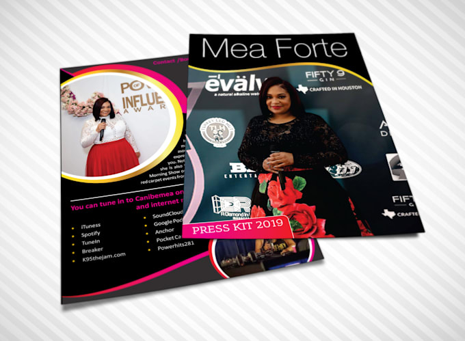 design a pitch deck, media press kit, epk, model portfolio, company profile