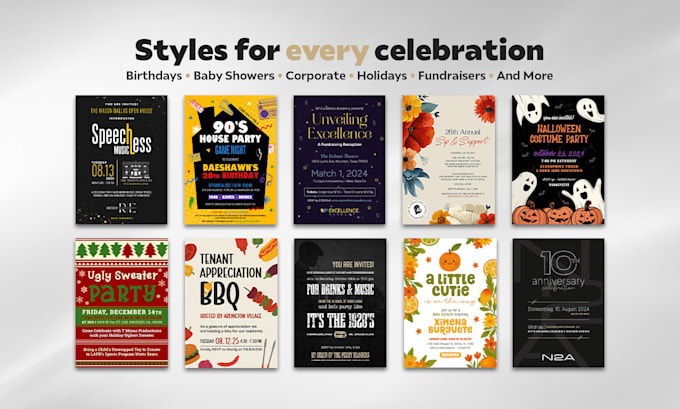 design a custom invitation for your party or event