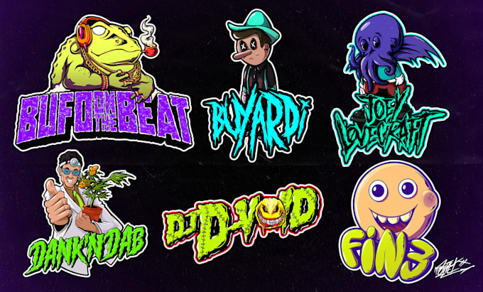 design custom logo for djs, rappers and rockbands