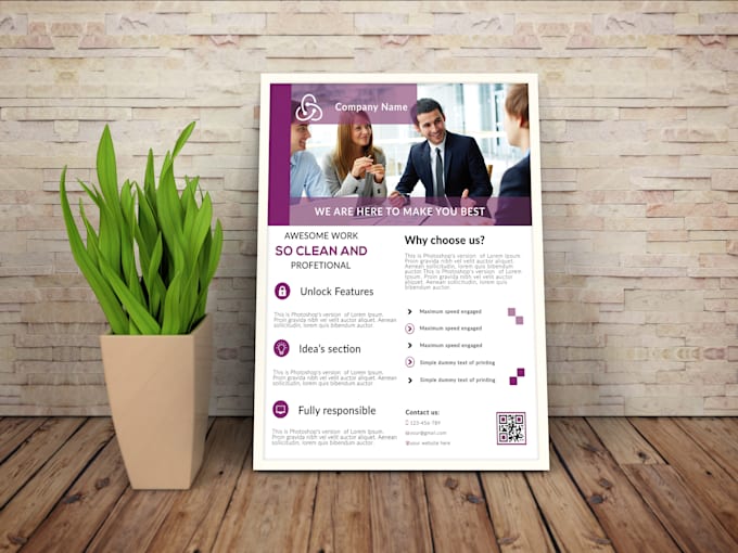 design a professional flyer and brochure for your business