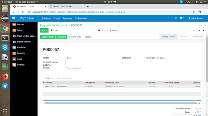 create custom web app with odoo