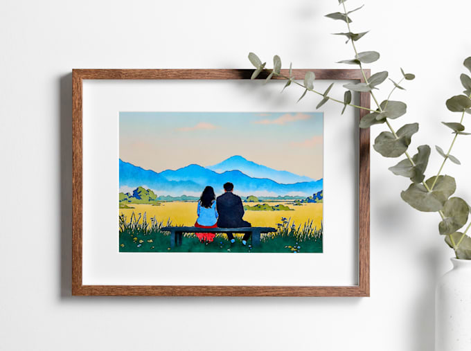 create custom watercolor illustrations in a dreamy, expressive style