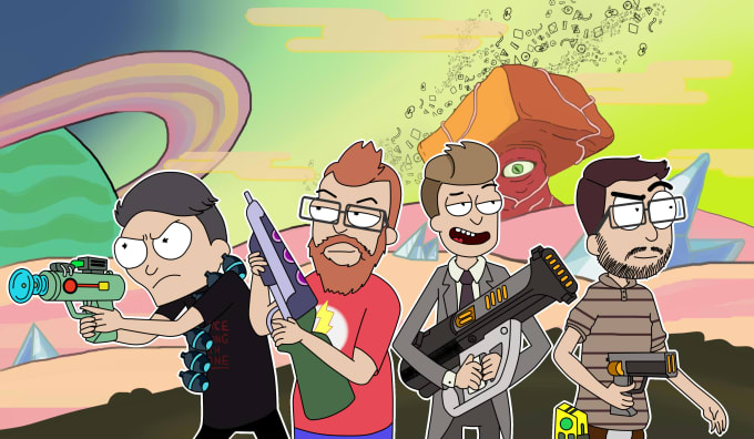draw you in the rick and morty style.