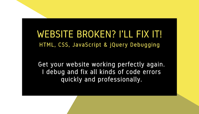 fix your website errors fast, expert debugging