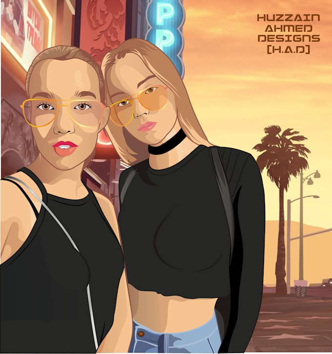 draw you professional vector portrait by ahmedoseni fiverr