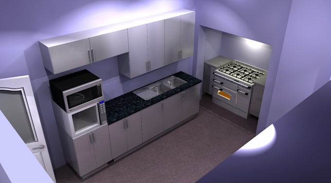 Do 3d kitchen design in 2020 by Sheronrex | Fiverr