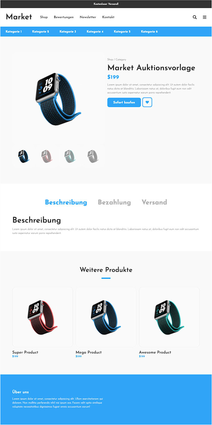 design responsive ebay listing template