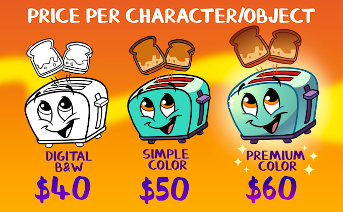 draw any object as a cartoon character