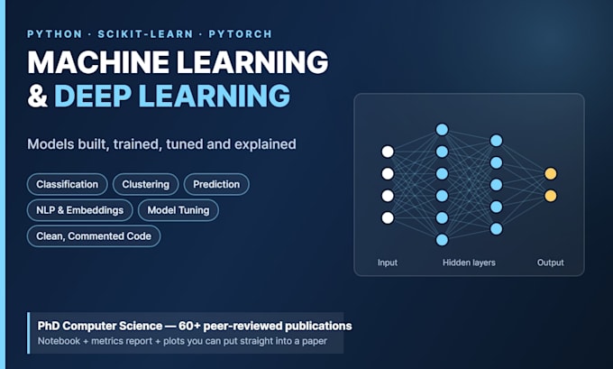 build and train machine learning and deep learning models in python