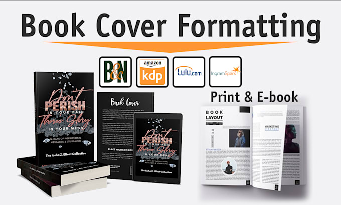 create print ready full wrap book cover for KDP and ingramspark