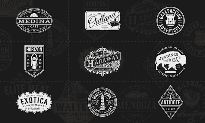 design a premium vintage logo and heritage badge