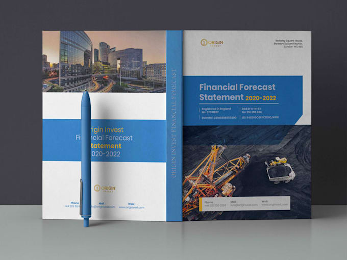 design a professional annual report, business proposal, or booklet