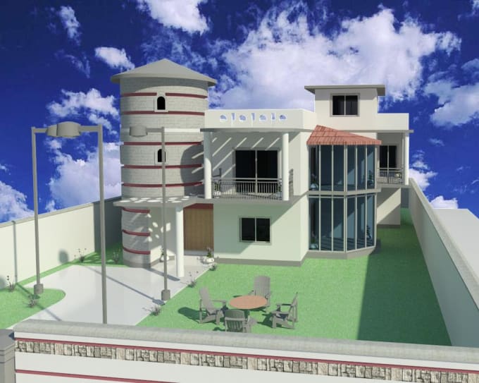 create interior, exterior and 3d floor plan model in 3ds max