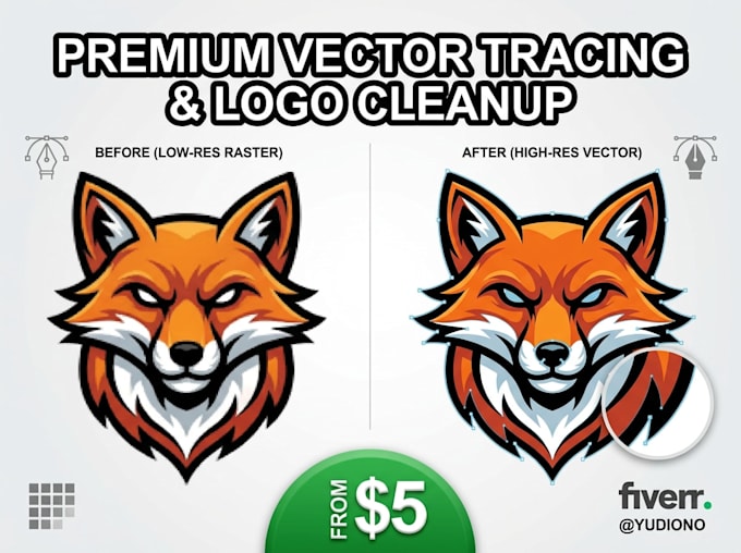 professionally manual vector tracing of your logo or image