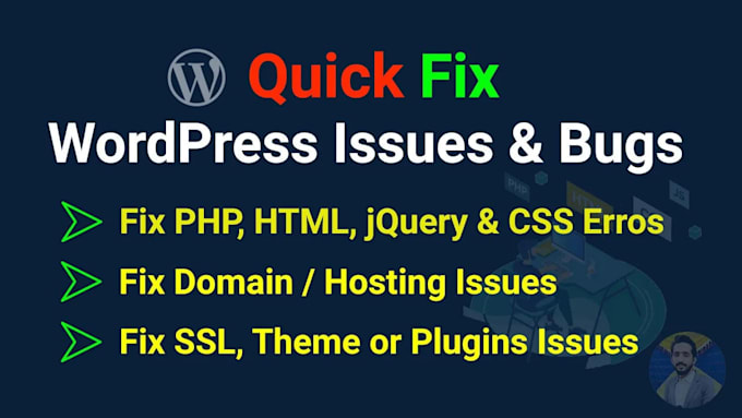 Fix wordpress problems, bugs, and deliver custom wordpress solutions by ...