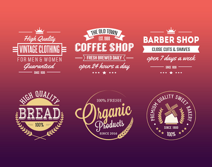 create classic retro vintage logo and brand identity design