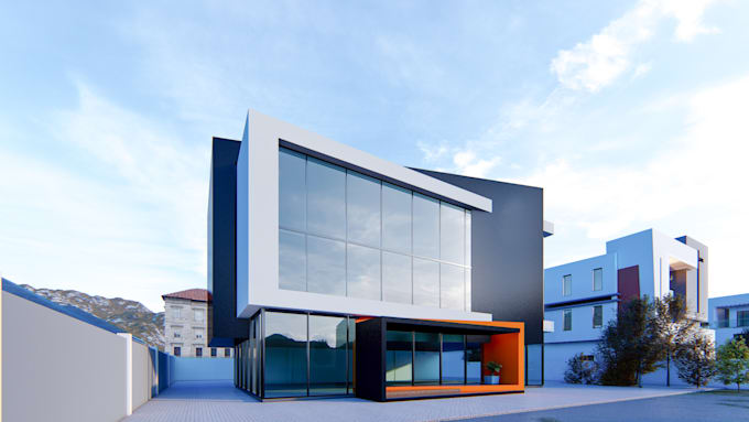 do 3d rendering architecture of your sketchup or revit model