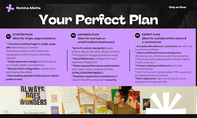 design and develop a wordpress site