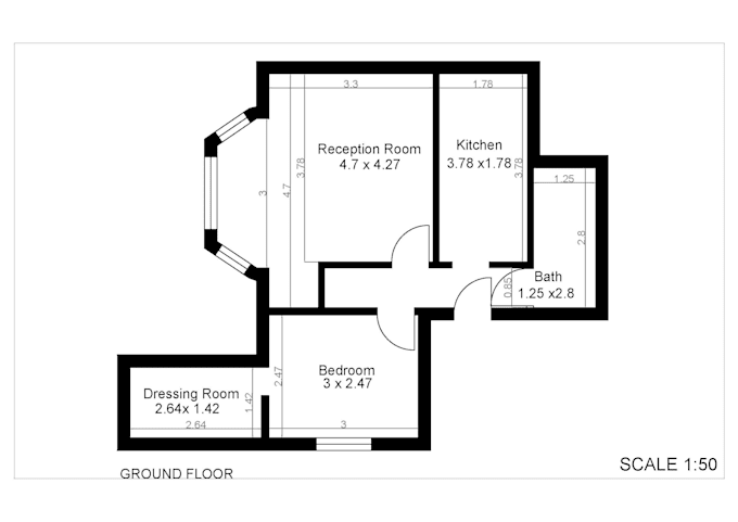 redraw floorplan for realestate agent