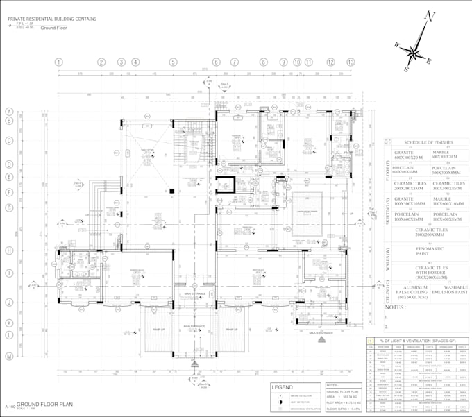 draw your architectural floor plan in auto cad 2d