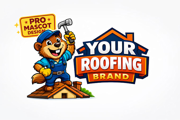 design a custom mascot logo or cartoon character for your brand