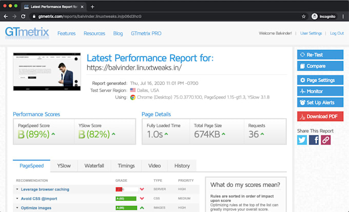 optimize cms website to increase pagespeed score