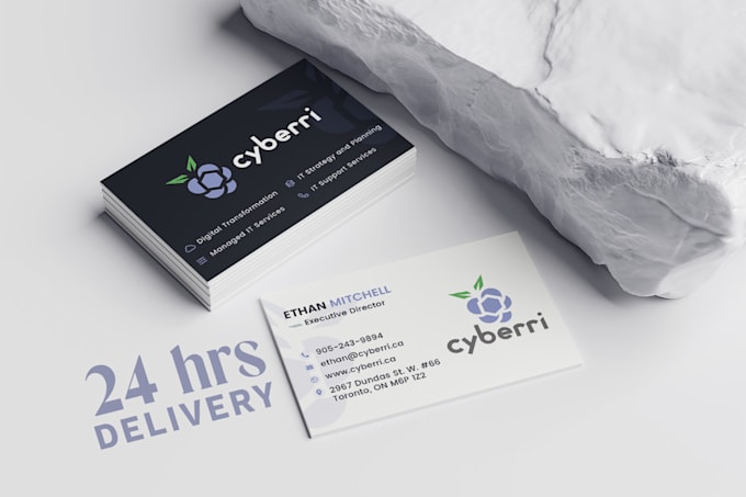 design a modern, simple print ready business card in 24hrs