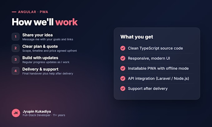 develop angular web app, admin dashboard or progressive web app pwa
