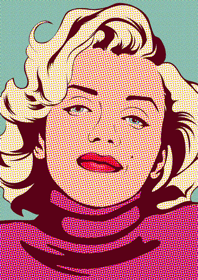 create a pop retro vintage comic art