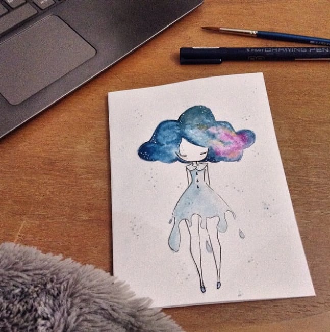 illustrate anything in watercolor style