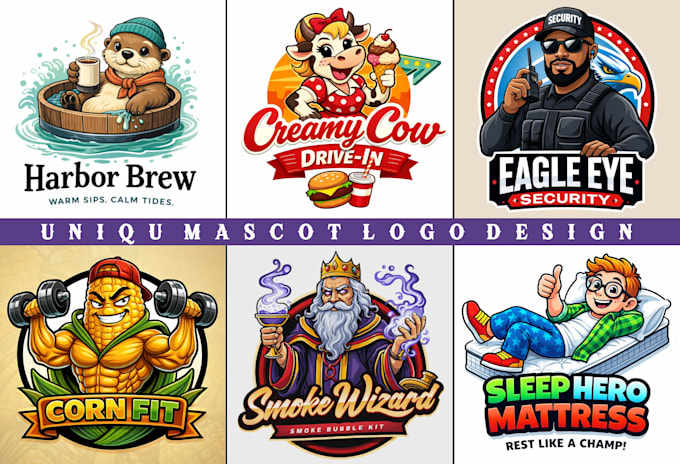 create stunning mascot character logo design