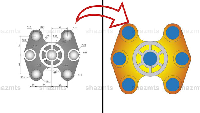 do autocad drafting for hand sketched drawings and designs
