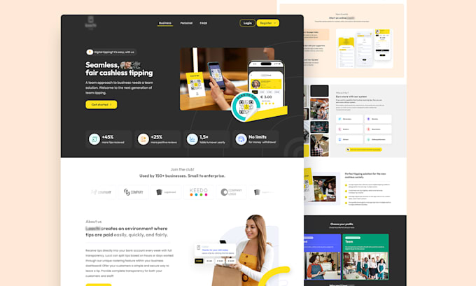 do uiux design for websites, landing pages and mobile apps in figma