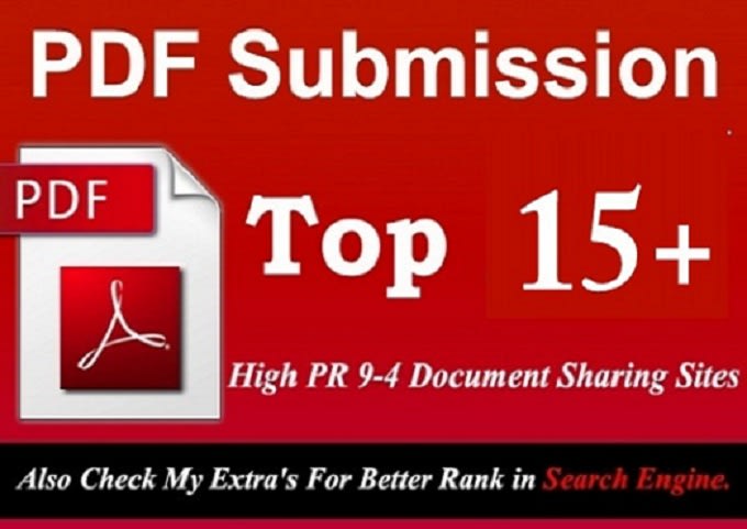 do PDF submissions to 10 plus document sharing site manually