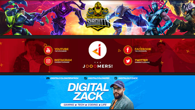 design professional youtube channel art