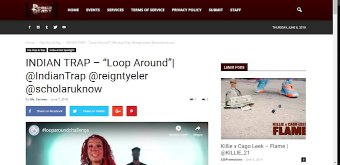 post and promote your music on popular hiphop blogs