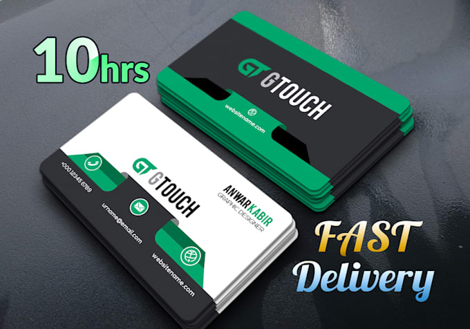 create 2 different business card design with print ready