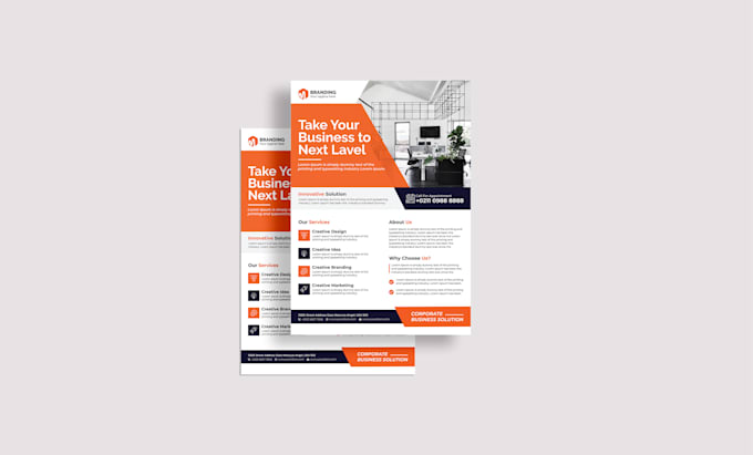 design a professional business flyer or postcard design
