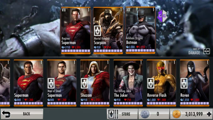 injustice gods among us characters list android