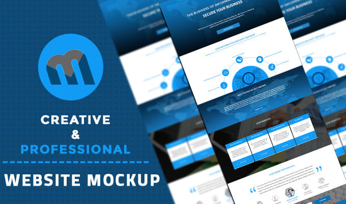 design an creative psd website mockup in 24 hours