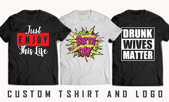 unique custom t shirt logo design and edit