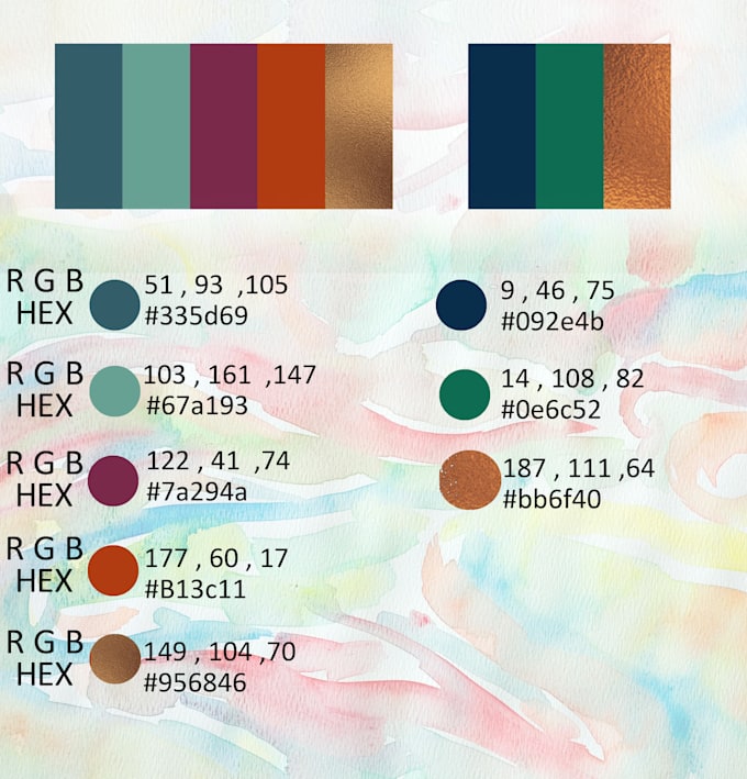 give 24 beautiful color palette for your brand identity