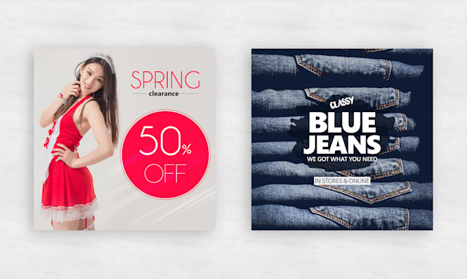 design professional instagram banners, ads, post images