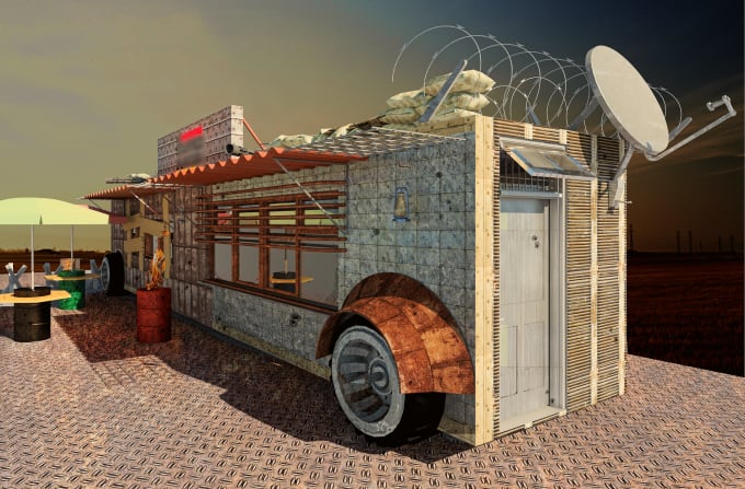 design a shipping container structure for you, 3d