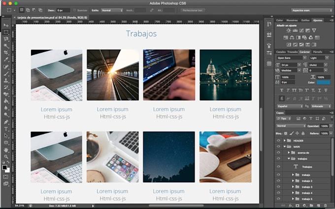 Create a web page from scratch, support for mobile devices by ...