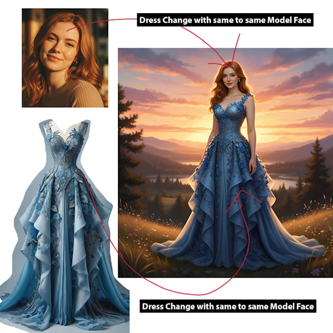 use ai to change your models dress